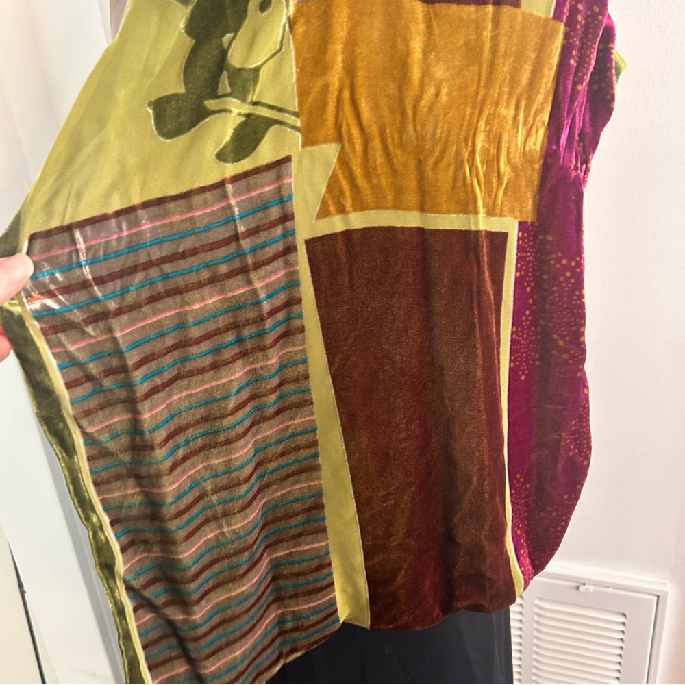 Redfish Design Colorful Patchwork Burnout Velvet … - image 3